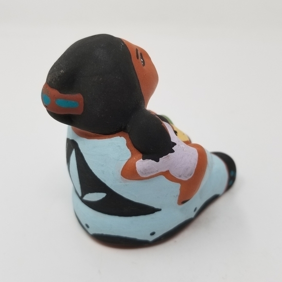 Acoma Storyteller Doll Three Children Native American Pottery Figurine Signed - Picture 4 of 16